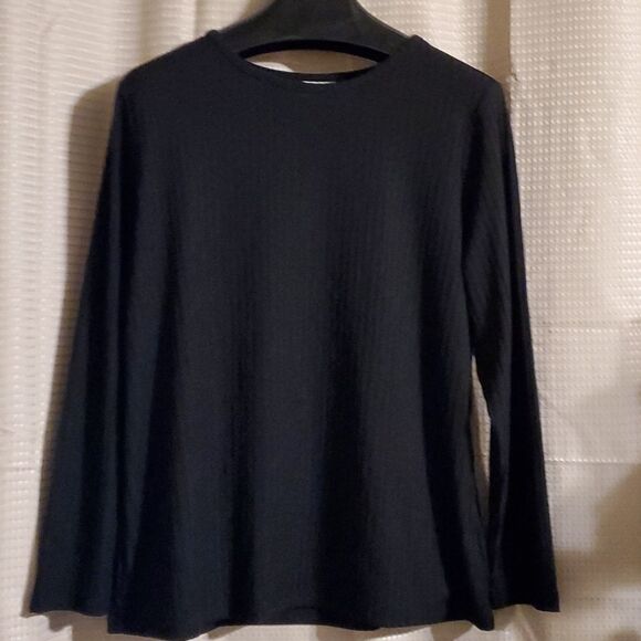 DENIM & CO ESSENTIALS  LONG SLEEVE  TOP - Picture 1 of 7